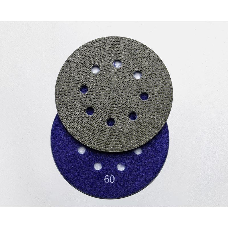 Diamond-Disc with angle grinder on concrete countertop