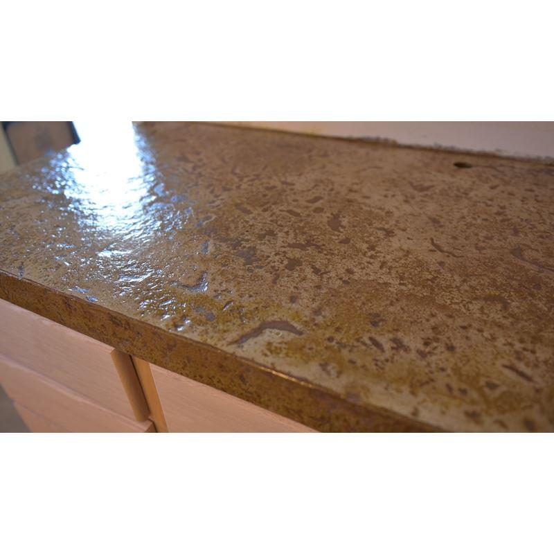Concrete surface cast with Travertine Texture Mats (2)