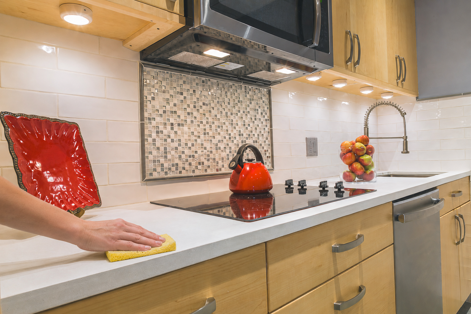 How to Clean and Maintain Sealed Concrete Countertops