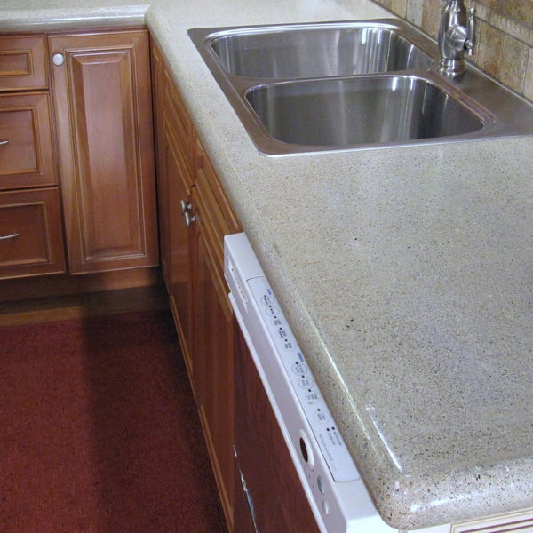 Aggregate Decorative Concrete Countertops How To Use Glass In Concrete