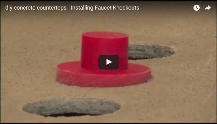How To Install Faucet Knockouts - Concrete Countertop Solutions