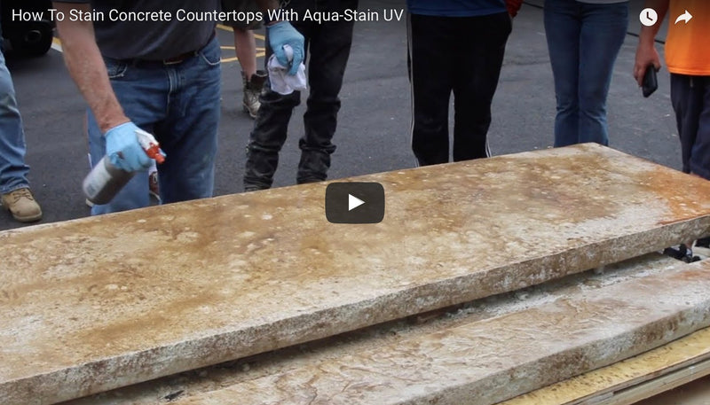 How To Stain with Z Aqua-Stain UV - Concrete Countertop Solutions