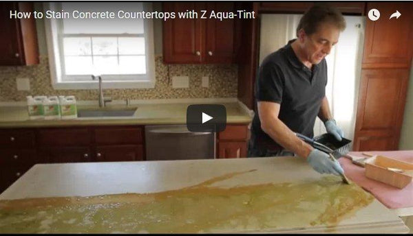 How To Stain with Z Aqua-Tint - Concrete Countertop Solutions