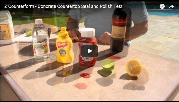 Sealer and Polish Time Lapse Test - Concrete Countertop Solutions