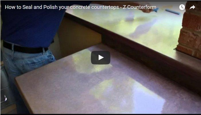 SiAcryl 14 Sealer and Counter-Shine Polish Application - Concrete Countertop Solutions