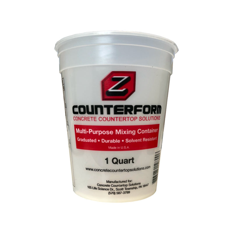 1 Quart Mixing Container (5 pack) - Concrete Countertop Solutions