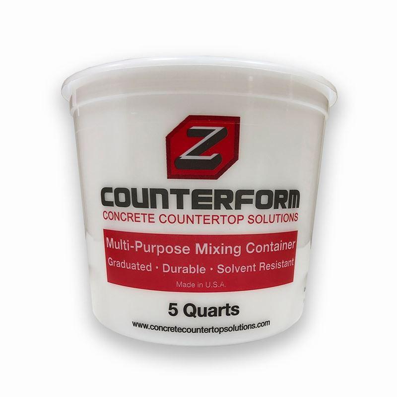 5 Quart Mixing Container (3 pack) - Concrete Countertop Solutions