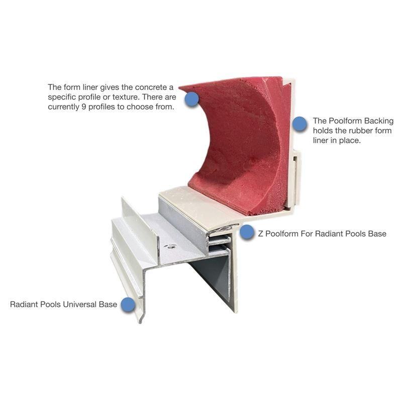 Bendable Z Poolform for Radiant Pools - Concrete Countertop Solutions